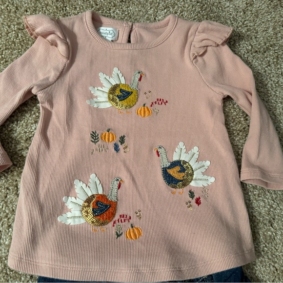 Mud Pie Baby Thanksgiving Outfit 6 9 months - Picture 3 of 10